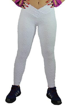 Descrição: Calça Legging com Cós Transpassado Confeccionada em tecido jacard da Santa Constância com Desenho inovador, em relevo e com arte que denota o equilíbrio, as Finas... 