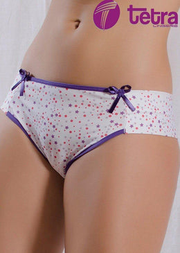 Calça de Romantic Estampada 2333 Detalhes do Produto Calça de romantic estampada com pala na lateral de aproximadamente 75 mm, viés liso e dois lacinhos... 