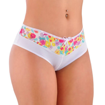 Calcinha Cristal Calcinha confeccionada em Microfibra lisa e estampada uma combinação perfeita  muito feminina confortável e delicada para seu conforto dia a dia Calcinha da cor branca... 