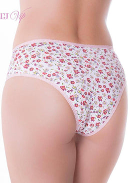 Calcinha em microfibra romantic estampada com elástico exposto com as beirinhas arredondadas e com lacinho em forma de florzinha. Lingerie ótima para um dia a... 