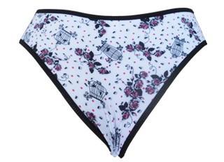 Calcinha confeccionada em microfibra estampada com detalhe de renda na frente.
COMPOSIÇÃO: 90% Poliamida 10% Elastano 