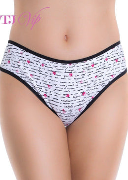 Calcinha estilo tangão confeccionada em cotton estampado com elástico sanduíche macio.
  