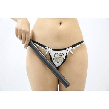 Você ficará poderosa com essa maravilhosa tanga de policial. Jogue todo o seu charme e o prenda use e abuse de sua imaginação.Tecido: Helanca.Contém: Tanga e cassetete.Tamanho:... 