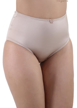 Calçola de lycra lisa, cintura alta, lateral larga, elástico cintura e perna com laço frontal. Composição: 83% poliamida 17% elastano forro 100% algodão. 