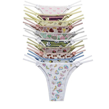 Tanga  2 tirinhas em cotton.Kit 10 peças 3 P 4 M 3 G Composição: 90% algodão 10% elastano fundo 100% algodão  