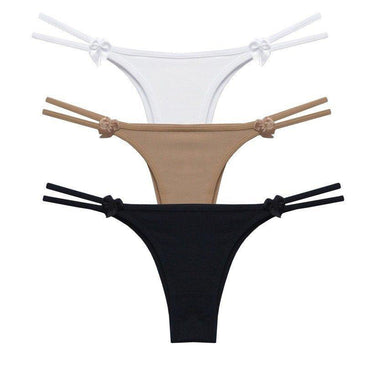Kit 3 peças tanga 2 tiras em microfibra(Cores Básicas).Composição: 90% poliamida 10% elastano fundo 100% algodão 