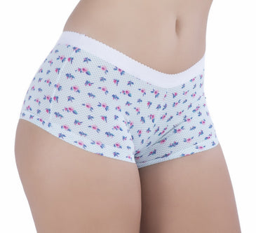 DESCRIÇÃO: Estampado e com o viés na cintura branco, é confortável e excelente para uso diário.Cueca feminina feita para mulher que exige conforto e qualidade no seu... 