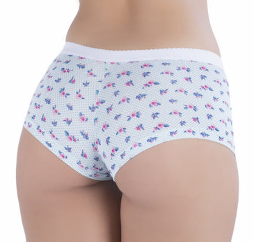 DESCRIÇÃO: Estampado e com o viés na cintura branco, é confortável e excelente para uso diário.Cueca feminina feita para mulher que exige conforto e qualidade no seu... 