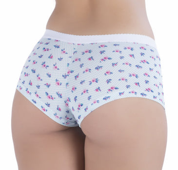 DESCRIÇÃO: Estampado e com o viés na cintura branco, é confortável e excelente para uso diário.Cueca feminina feita para mulher que exige conforto e qualidade no seu... 