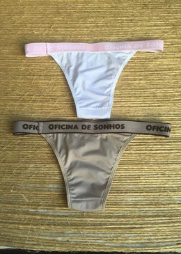 KIT COM 3 TANGAS COM ELÁSTICO PERSONALIZADO.TANGA COM ELÁSTICO CONFORTÁVEL E RESISTENTE PRA VC QUE QUER FICAR NA MODA MAS NÃO ABRE MÃO DO CORFORTO.CONTÉM... 
