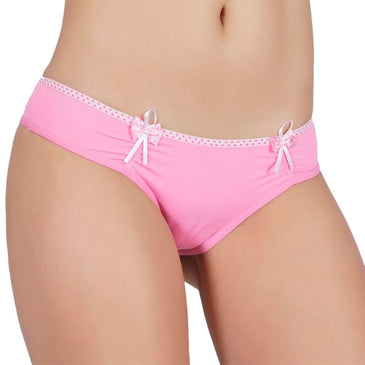 kit de 10 Calcinhas conforto em tecido romantic liso, com elásticos na cintura estampado e lacinho em poá. Ideal para o dia a dia. (Tamanhos... 