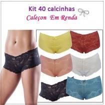 Este kit contém 10 calcinhas de tamanho P, 10 calcinhas de tamanho M, 10 calcinhas de tamanho G, 10 calcinhas de tamanho GG   Caleçon... 
