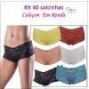 Este kit contém 10 calcinhas de tamanho P, 10 calcinhas de tamanho M, 10 calcinhas de tamanho G, 10 calcinhas de tamanho GG   Caleçon... 