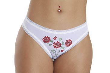 TANGA JESSICA CONFECCIONADA EM MICROFIBRA, ECUIDADOS:-Não alvejar;-Não deixar de molho;-Não passar;-Usar sabão neutro:ESTAMPADA NA FRENTE, ELÁSTICO BORDADO 
