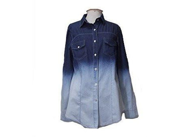 CAMISA CASUAL TIPO JEANS MANGA LONGA Estampa e Cor ÚNICA Escolher o Tamanho conforme medidas: Tamanho PAltura 71 cm x Busto 90 cm x Manga 60 cm Tamanho MAltura... 