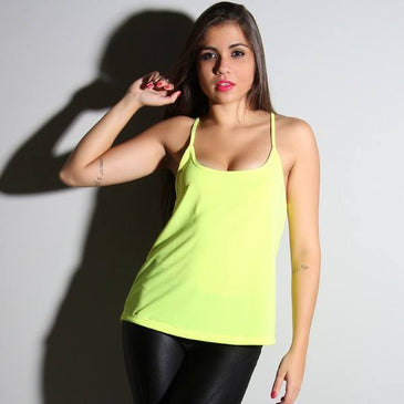 Camiseta básica com alças confeccionada em Dry Fit de poliéster. Marca: Carioca FitComposição: 90% Poliéster e 10% Elastano 
