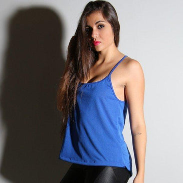 Camiseta básica com alças confeccionada em Dry Fit de poliéster. Marca: Carioca FitComposição: 90% Poliéster e 10% Elastano 