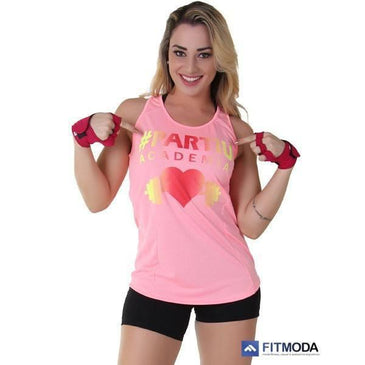 Camiseta em tecido Dry Fit com estampa Partiu Academia com toque macio e sedoso. Possui tecnologia que transporta o suor para as camadas mais externas... 