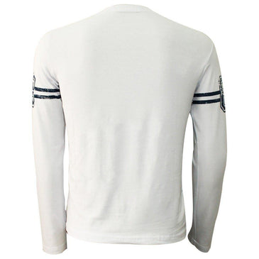 Camiseta confeccionada em viscose e elastano, para garantir a versatilidade e qualidade da peça. Estampa college parte frontal da camiseta e nas mangas, manga longa,... 