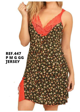 Linda camisola em jersey , super fresquinha, com detalhes em renda combinando com a estampa.Alças reguláveis.Essa preça proporciona conforto e sensualidade.OBS: As estampas são variadas 