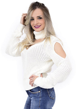 Blusa Cropped tricot com gola alta abertura braço.Tendencia inverno 2018/2019   moda blogueira.  Tamanho únicoconfeccionada em 100% ACRÍLICO 