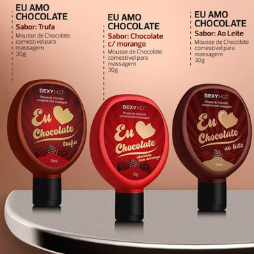KIT Mousse de Chocolate Comestível para Sexo Oral  Um de cada para saborear ......sem parar .......Que tal experimentar um delicioso mousse de chocolate? Delícia, não é?... 