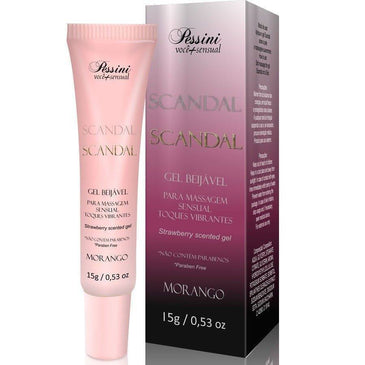 Scandal Com extraordinária formulação e um delicioso sabor morango o gel beijável SCANDAL auxilia para que sua relação seja eletrizante e um tanto 