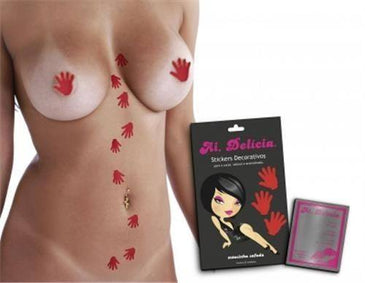 Sticker Adesivo Comestível Ai, Delícia Mãozinha ChocolateSTICKER ADESIVO COMESTÍVEL AI, DELÍCIA - MÃOZINHA CHOCOLATEOs Stickers Ai, Delícia são adesivos corporais para aplicação sobre a pele.... 