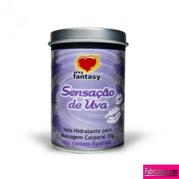  VELA CORPORAL HIDRATANTE BEIJÁVEL SENSAÇÃO DE UVA   Velasensual para massagem afrodisíaca passar sobre a pele para hidratação derrame o óleo derretido sobre a pele e espalhe... 
