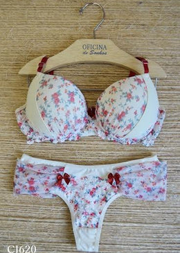 CONJUNTO DE BOJO DE MICROFIBRA, TULE ESTAMPADO E RENDA ESTAMPADA, FIO DENTAL DUPLO (NÃO MARCA NA ROUPA), ALÇAS REGULÁVEIS CHEIO DE DETALHES. VC VAI FICAR... 