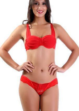 CONJUNTO LUDIANY CONFECCIONADO EM MICROFIBRA, DETALHE NA ALÇA, CALCINHA EM RENDA, CORES DA MODA, LINDO ! 
