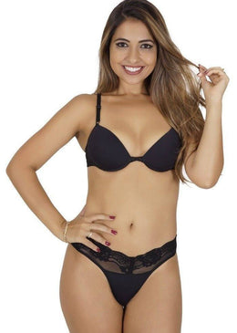Conjunto nadador microfibra com renda, soutien de microfibra com bojo e detalhe de renda, alças fixas e reguláveis, soutien com aro para maior sustentação ,... 