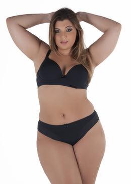 CONJUNTO PLUS SIZE COM BOJO, CÓS REFORÇADO COM ELÁSTICO EMBUTIDO, ALÇA LARGA, COLCHETE REFORÇADO. CALCINHA DUPLA NAS LATERAIS.NOSSO CAMPEÃO DE VENDAS!COMPOSIÇÃO 82% ELASTANO     ... 