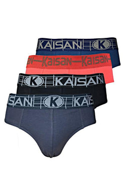 Descrição: Kit com 4 Cuecas Slip cotton, uma cueca confortável que possui elástico exposto com a marca Kaisan, com estilo clássico. Ideal para homens conservadores!Composição:92% Algodão... 