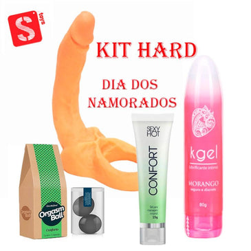 Kit para quem gosta de ousar.Hard:Contendo: 1 Anel Companheiro, 1 Orgasm Ball, 1 Sex Hot Confort e 1 Lubrificante Intimo Morango 80grAnel Companheiro - Bem... 