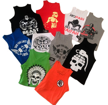 Kit 3 Regatas Estampadas Se comprar o tamanho M, será enviado 3 peças M.Se comprar o tamanho G, será enviado 3 peças G. NÃO REPETIMOS ESTAMPAS! Estampa Feita... 