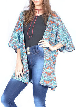 Kimono, feito em 100% Viscose Prático e super na moda, tamanho ÚNICO. 