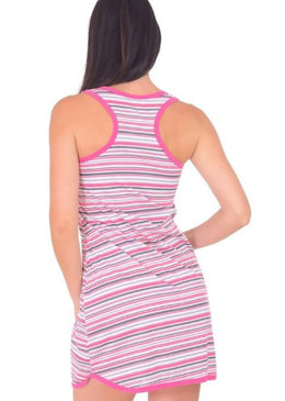 Camisola regata em malha listrada. Super confortável com viés nas alças e na parte de baixo. Tabela de Medida:P (Indicado para manequins 36/38/40)M (Indicado para manequins... 