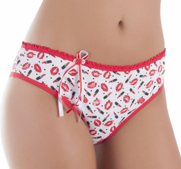 Calcinha confeccionada em algodão estampado, tecido macio, natural, que não causa alergias ou irritações na pele. O modelo é tradicional com cintura um pouco mais... 