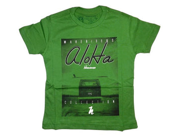 Camiseta Waveriders Aloha Hommer Verde - Informções:  - Cor: Verde - Composição: 100 % Algodão  Lavagem: Lavar a mão ou máquina, não alvejar, usar ferro... 