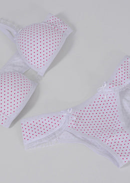 Conjunto juvenil de cotton estampado com abutilon (flu flu). O soutien é modelo básico, de cotton estampado, com bojo cortininha, alças finas, reguláveis e não... 