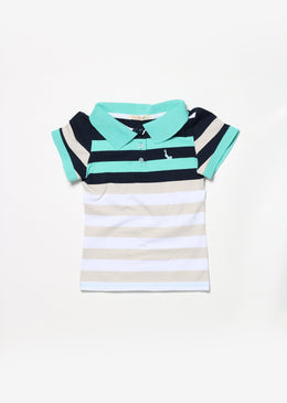 Polo para meninas, listras e fecho na gola em botão. Composição: 98% Algodão | 2% ElastanoSKU: CMTPM30 TABELA DE EQUIVALÊNCIA TAMANHO EQUIVALE A: P 0 a... 