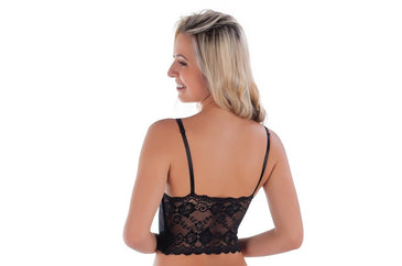 MARAVILHOSO CROPPED DE RENDA STRAPPY BRA, COM RENDA LARGA, ALÇAS REGULÁVEIS, COM BARBATANA NA LATERAL, DEIXANDO A RENDA SEMPRE ESTICADA, NÃO ENROLANDO NO CORPO, COM... 