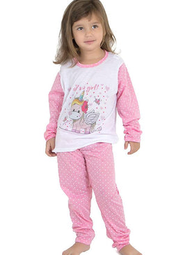 O pijama longo infantil em malha é um conjunto super confortável, que proporcionará excelentes noites de sonos para as pequenas.As famosas bolinhas, não podem faltar... 