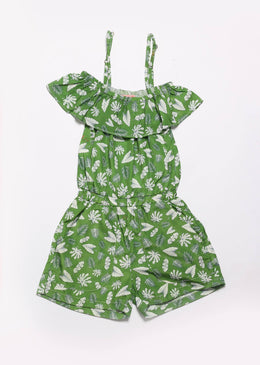 Macaquinho infantil ombro a ombro, com babados.Com elástico na cintura e alça regulável Ideal para dias ensolarados e brincar no parque.SKU: DKMF8Composição: 100% Algodão. TABELA DE... 