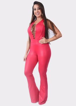 Macacão longo tecido cirre detalhe frente deixando a mulher mais sexy e estilosa Composição 92% Poliéster 08% Elastano               ... 