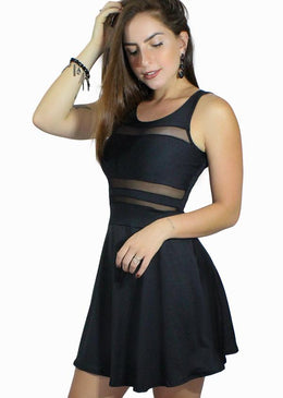 DESCRIÇÃO: Vestido Godê de Alcinha e Detalhes em Tulê Verão 2018CARACTERISTICAS: Tecido firme, com alta elásticidade, não apresenta transparencia. Não da bolinhas nem desbota.MODELAGEM: Ampla e personalizada, se... 