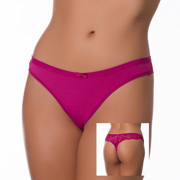 Tanga Fio Dental com Renda no Bumbum. >Confeccionada em Poliamida >Tipo Fio dental >Com renda no bumbum >Lacinho no centro >Forro em algodão Tamanhos Aproximados... 