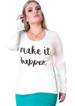 Marca: BerthageBlusa Plus Size Viscolycra com Renda e EstampaComposição do produto: 94% viscose 6% elastanoImportante:- Os acessórios utilizados na produção das fotos não acompanham o produto.  