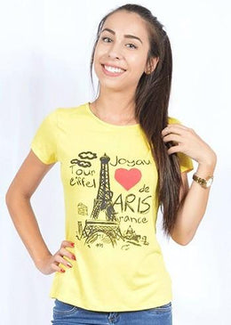 Baby Look estampada feita em viscolycra 